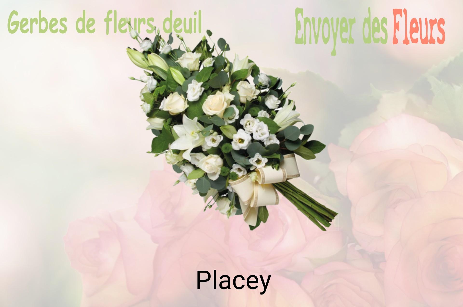 Gerbe de fleurs de deuil livrée à Placey